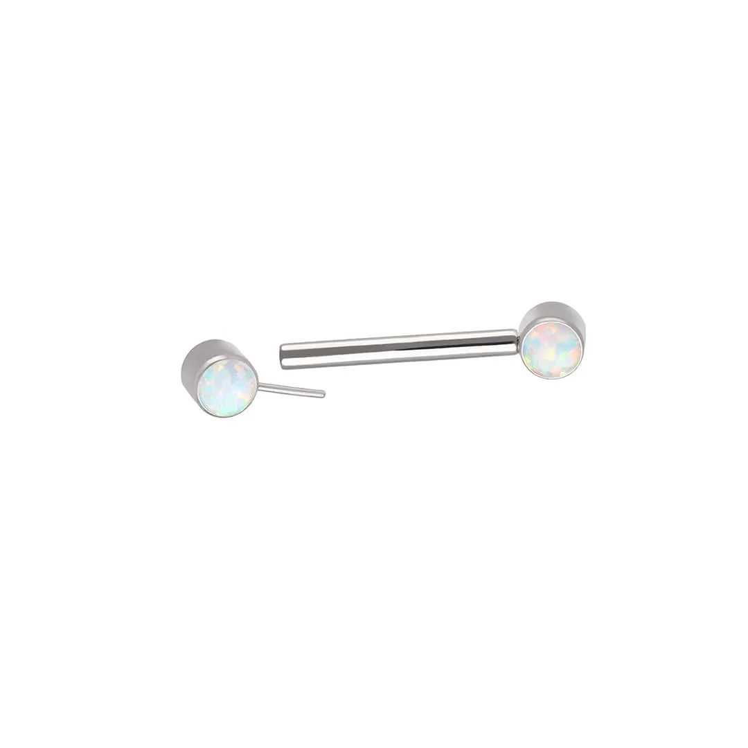 Threadless Barbell with Opal