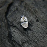 luneta ovală aur alb