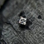 Square Chevron White Gold