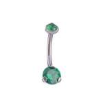 Sue Emerald CZ – Titanium Belly Ring