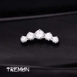 Prong Cluster Moissanite White