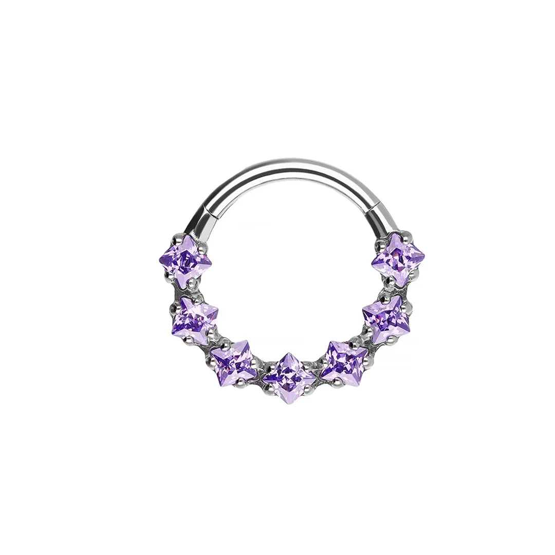 Brenda Amethyst Hinged Ring