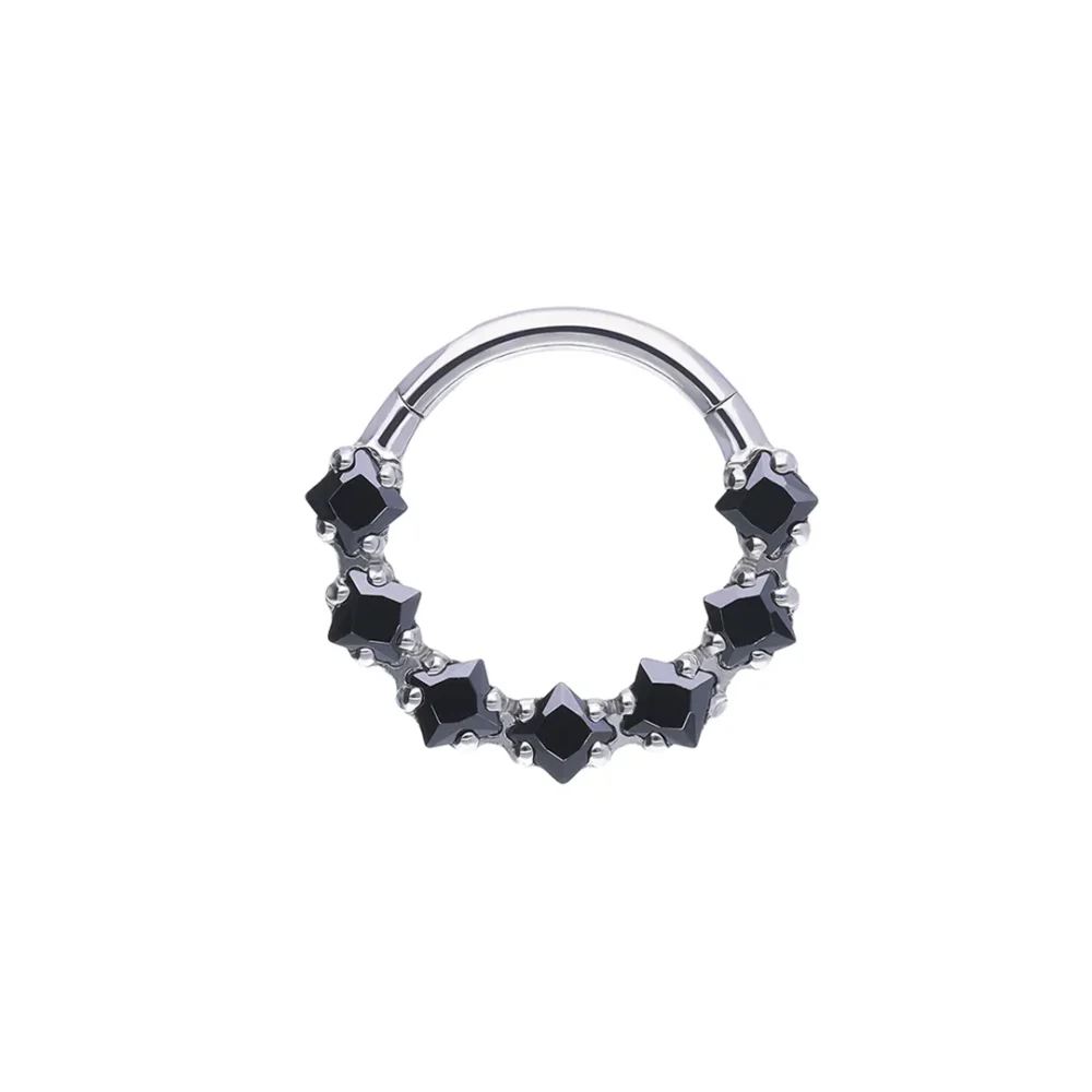 Brenda Black Hinged Ring