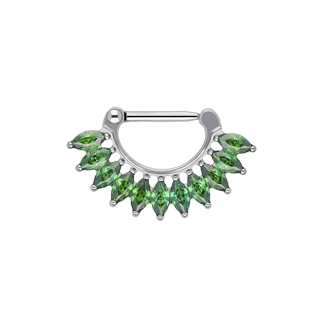 Reiko Emerald Clicker Ring